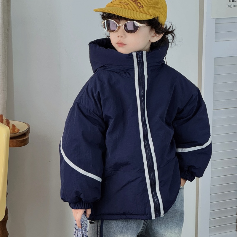 儿童秋冬款棉服2025新款男童加绒加厚外套女童保暖百搭上衣外套潮