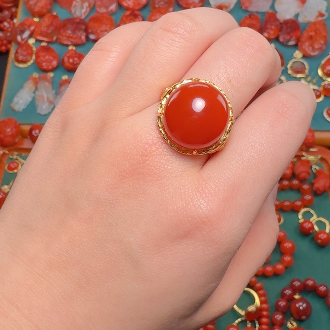 南红玛瑙南红银S925镶嵌