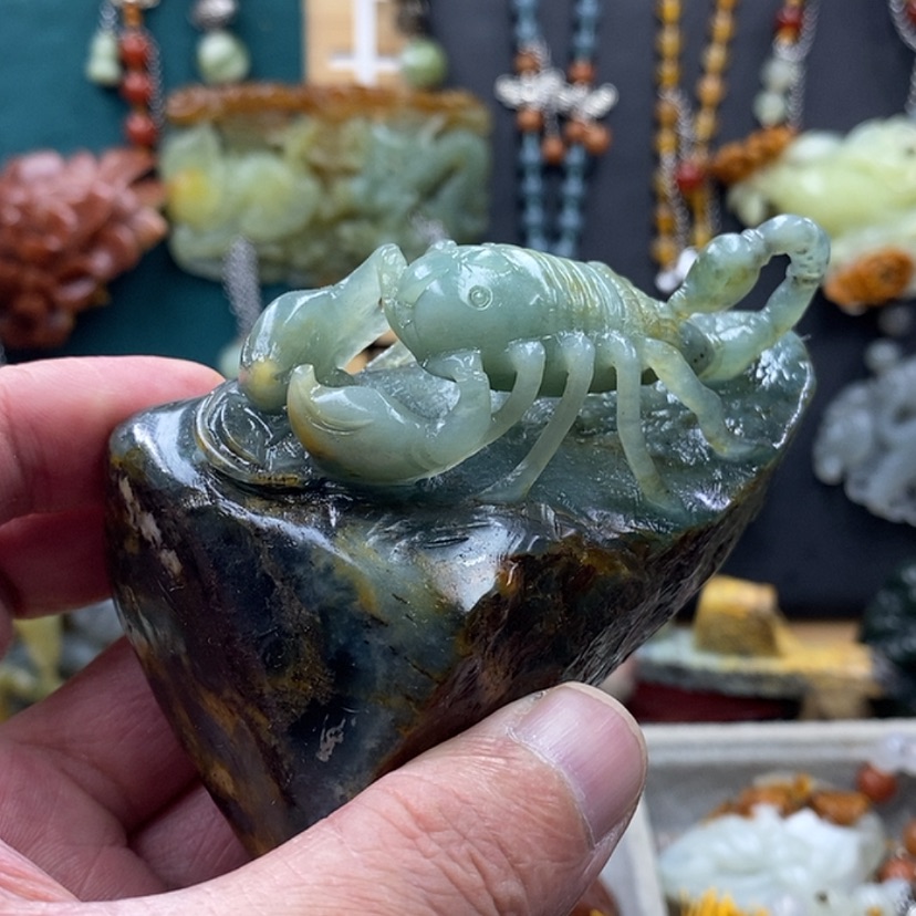 【闪购商品】蛇纹石玉摆件未镶嵌