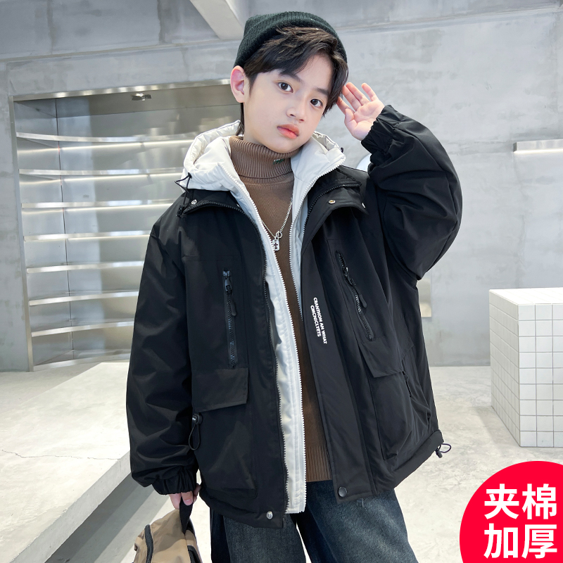  男童冬款外套2023新款加厚洋气中大童冬装棉服 D3024
