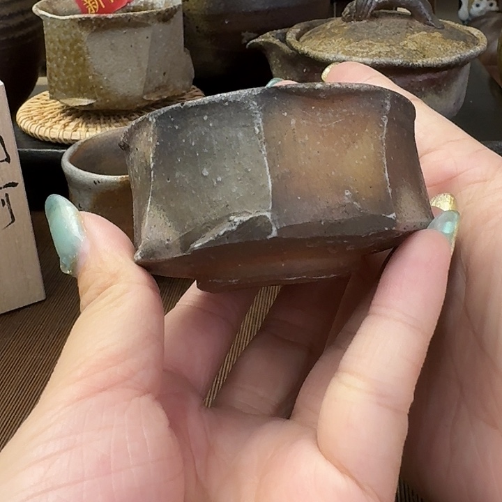 ****年柴岗大介备前烧面取杯福利一口价