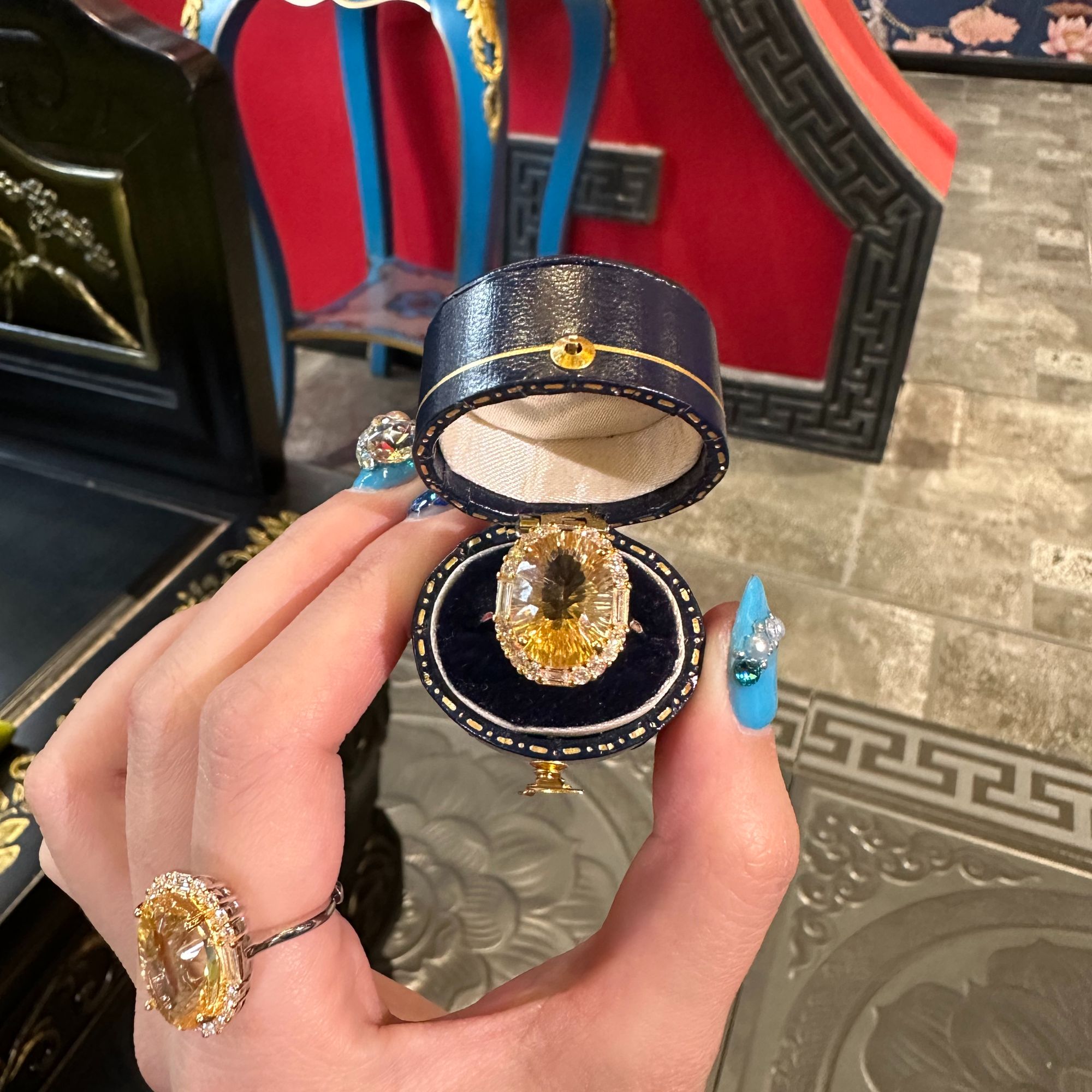 戒指 板家文创·【大黄水戒指】（嘎嘎闪亮 霸气不漏）