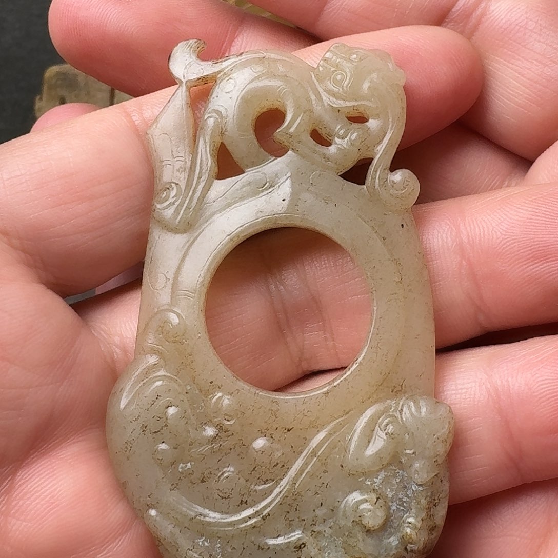 和田玉谷纹玉璧未镶嵌