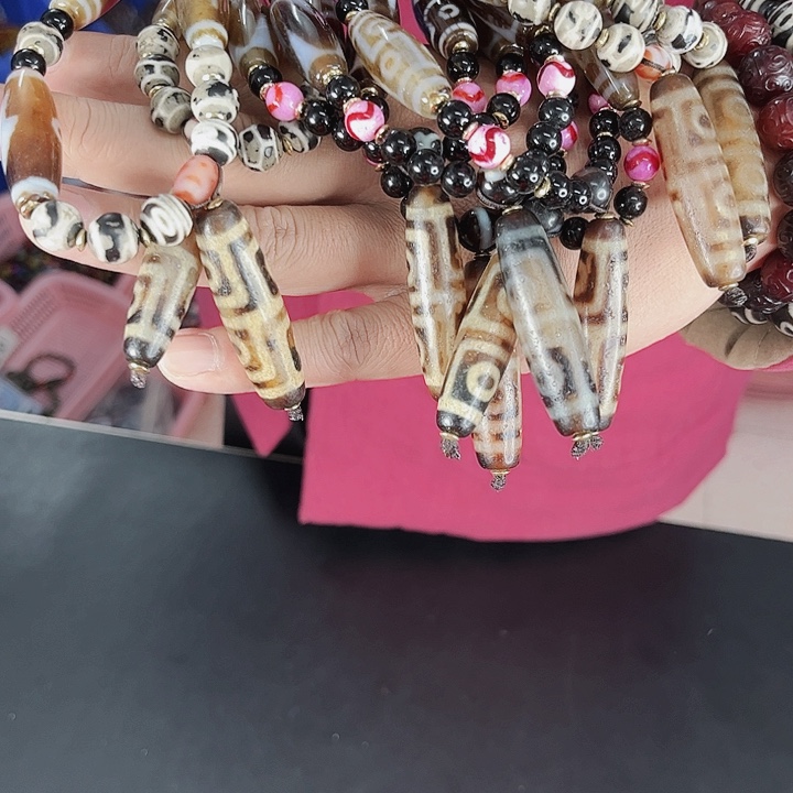 玛瑙项链未镶嵌丅39事事如意四目项链发其一