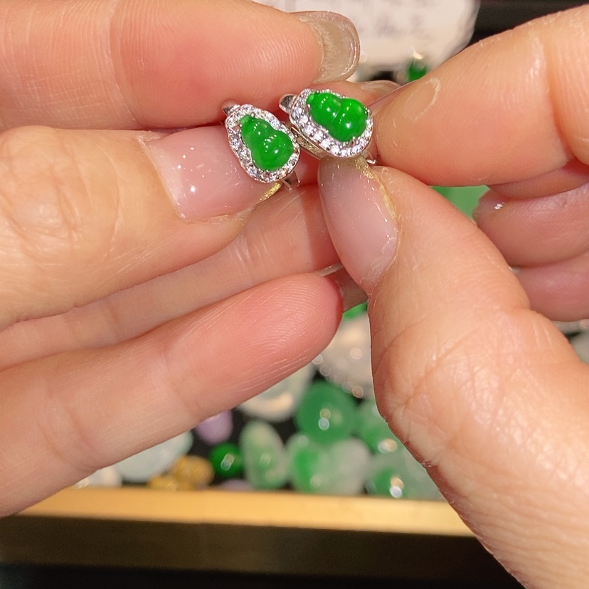 【闪购商品】未镶嵌翡翠耳饰天然翡翠