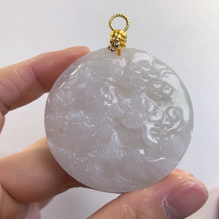 翡翠吊坠(赠链)未镶嵌代编织