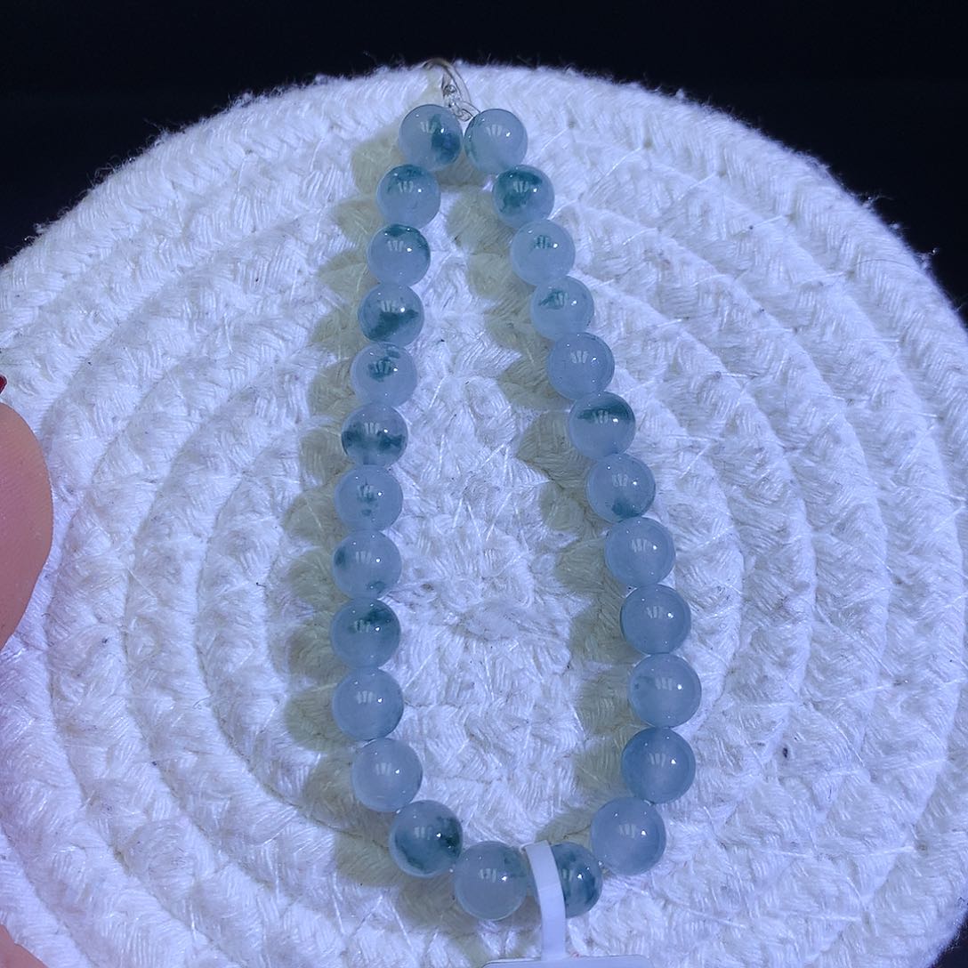 未镶嵌手链翡翠天然缅甸翡翠冰飘花手串卡6.6
