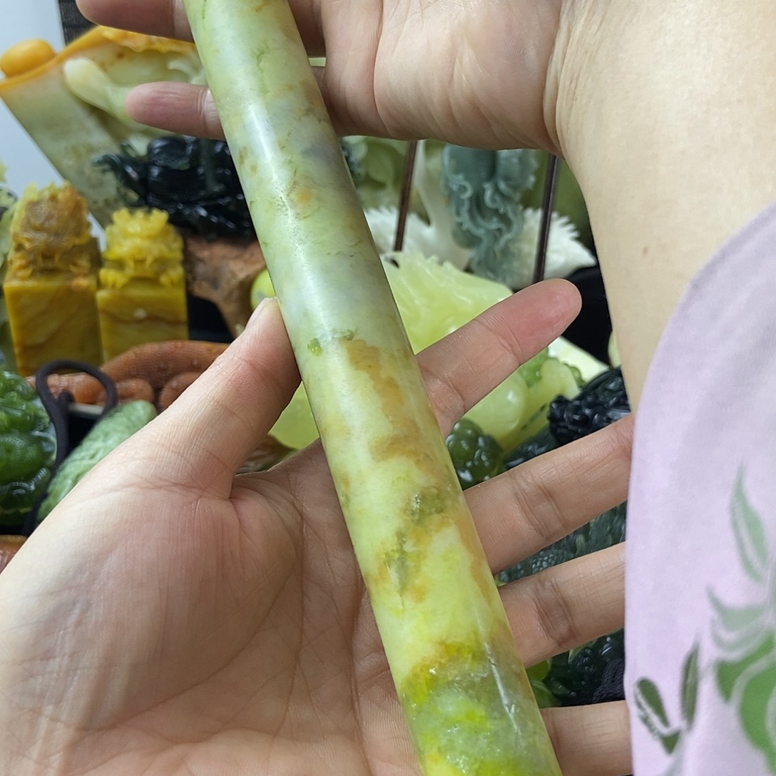 蛇纹石玉手把合金傲***峰