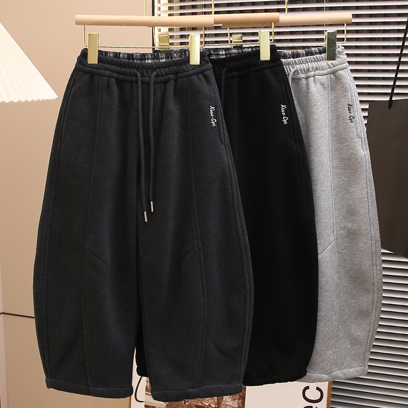 童装儿童加绒卫裤2025新款男女童秋冬装加厚休闲裤男孩保暖长裤潮