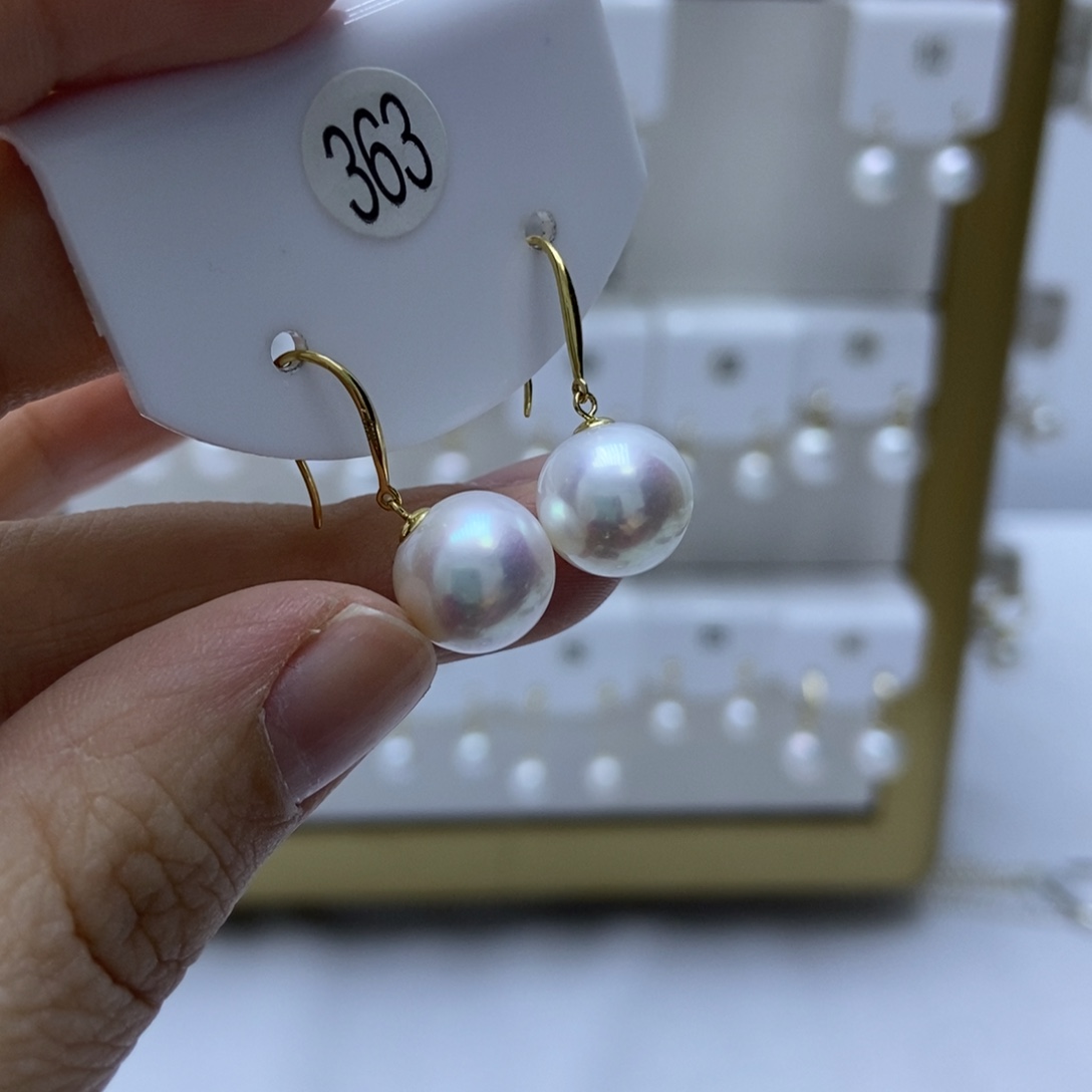 18K金镶嵌耳饰淡水珍珠