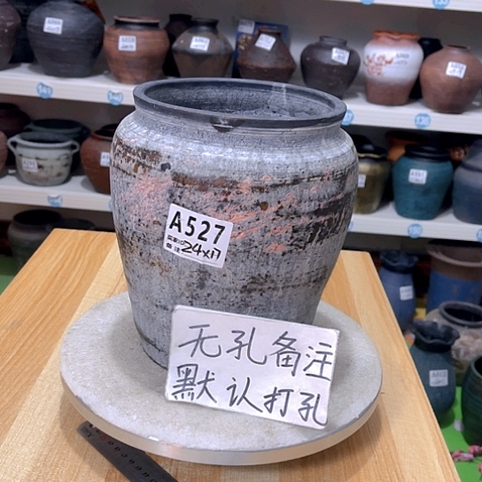 红陶手工制作工艺花盆