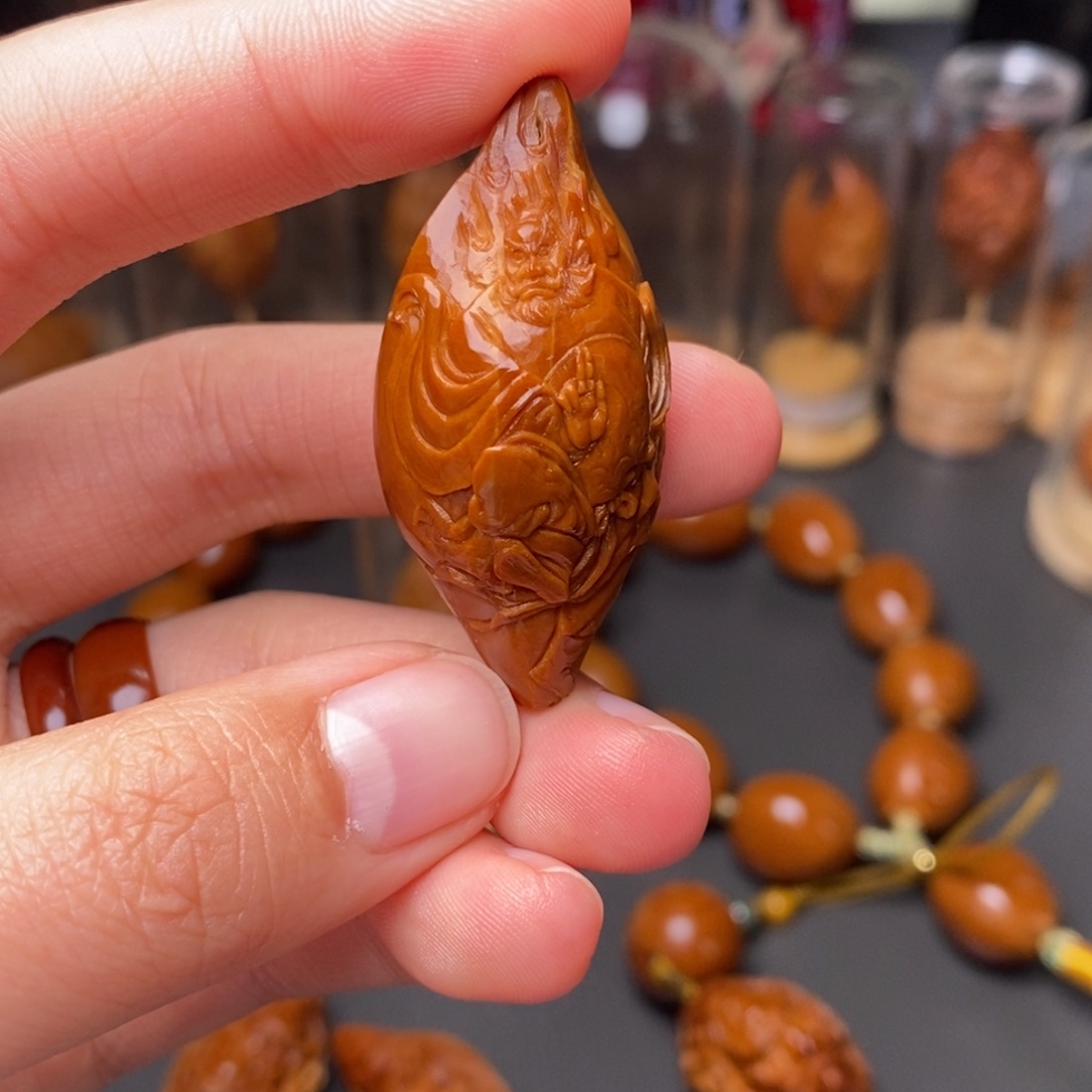 橄榄核手串/手链比****肉张世龙老师钟馗单颗