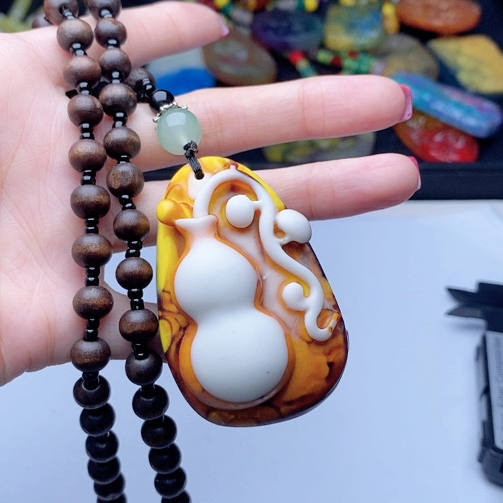 蜜蜡颈饰未镶嵌360套装