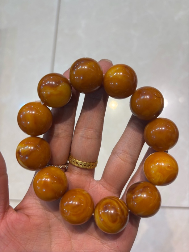 B034蜜蜡2.0圆珠单圈