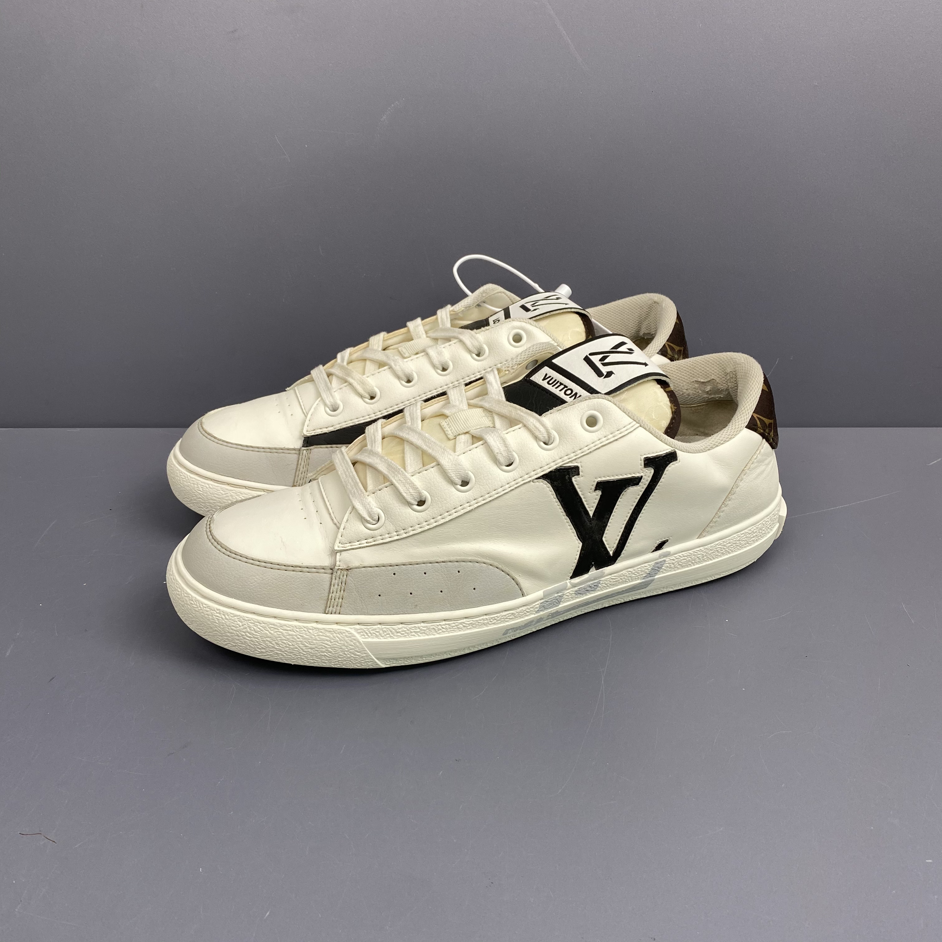 95新 LouisVuitton/路易威登 42.5查理三色logo休闲鞋内衬微瑕285