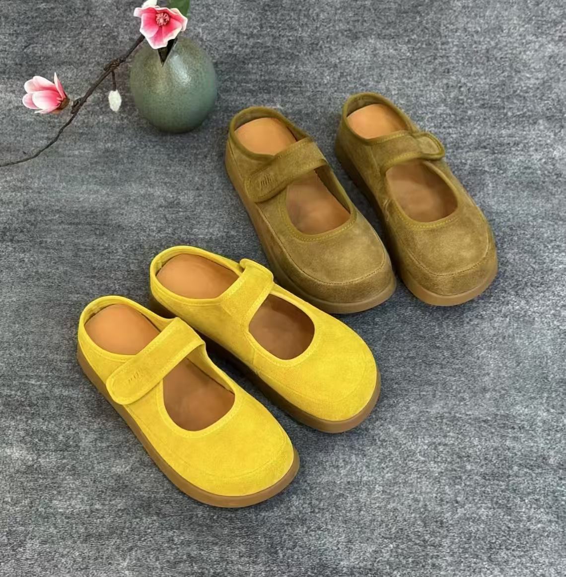 2025新款真皮拖鞋韩版复古休闲时尚舒适百搭款