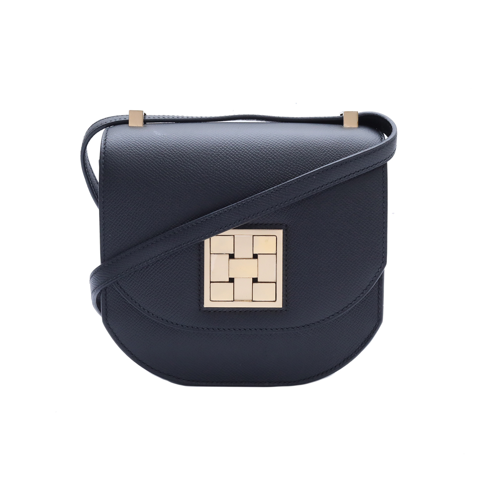 99新 Hermes/爱马仕 小花柳 马赛克 小号17 黑色Ep皮 Z刻包