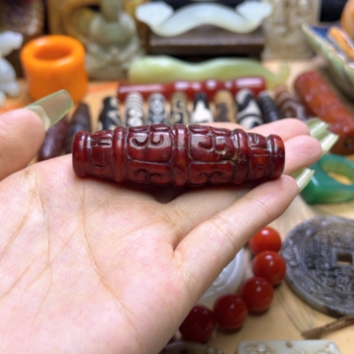 【闪购商品】蛇纹石玉未镶嵌颈饰