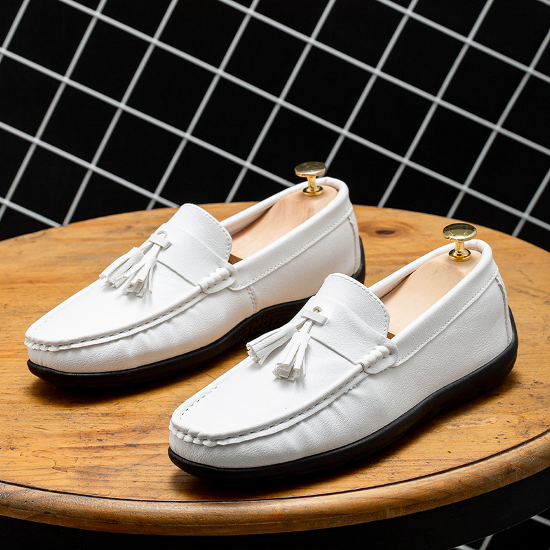2025年秋季男士百搭豆豆鞋软面个性流苏韩版皮鞋开车舒适乐福男鞋