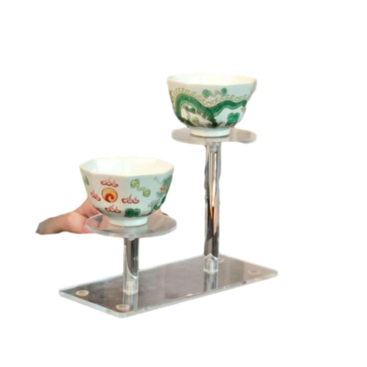 AS123清同治粉彩八方对杯