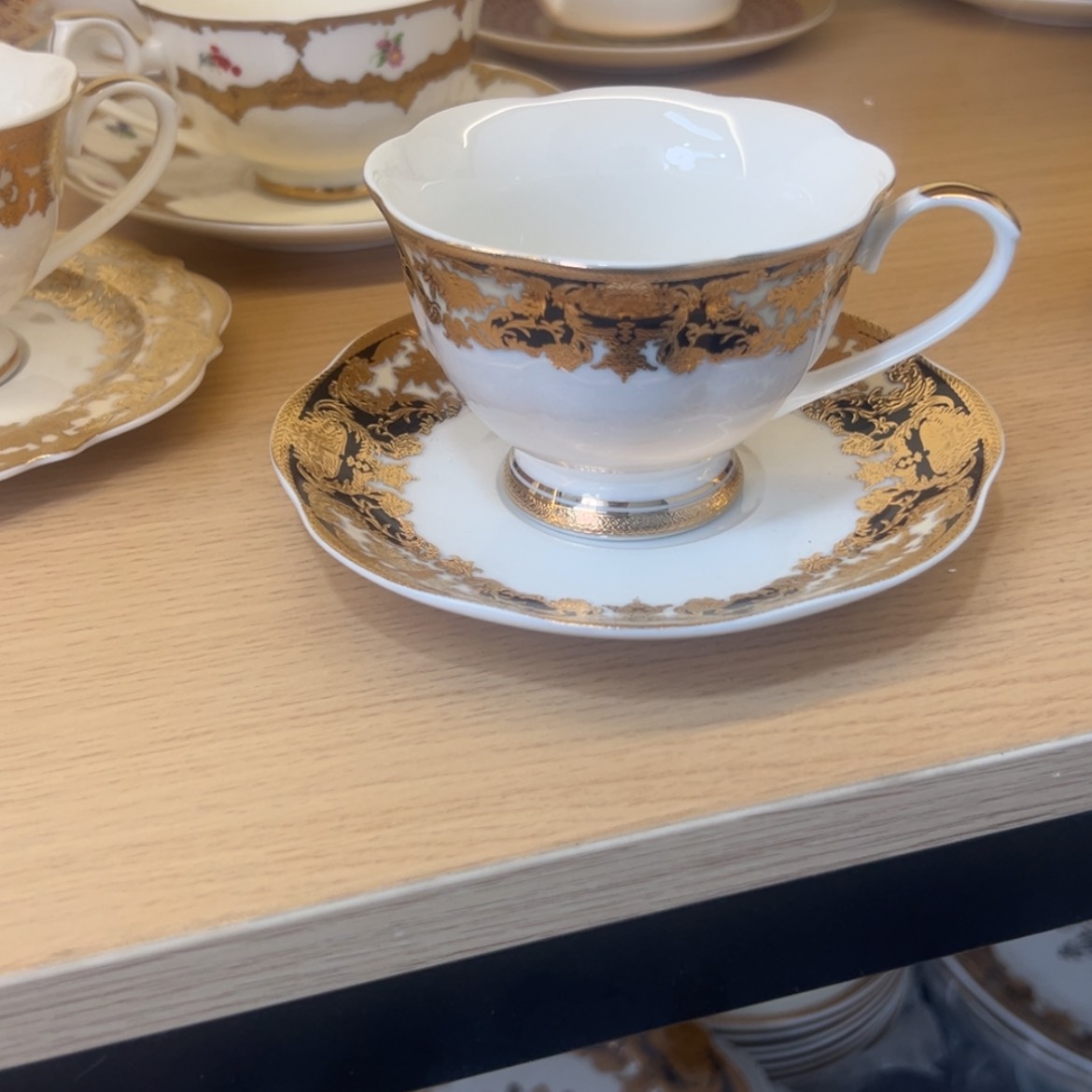 【闪购商品】瓷片220cc容量咖啡杯碟一单一套福利价
