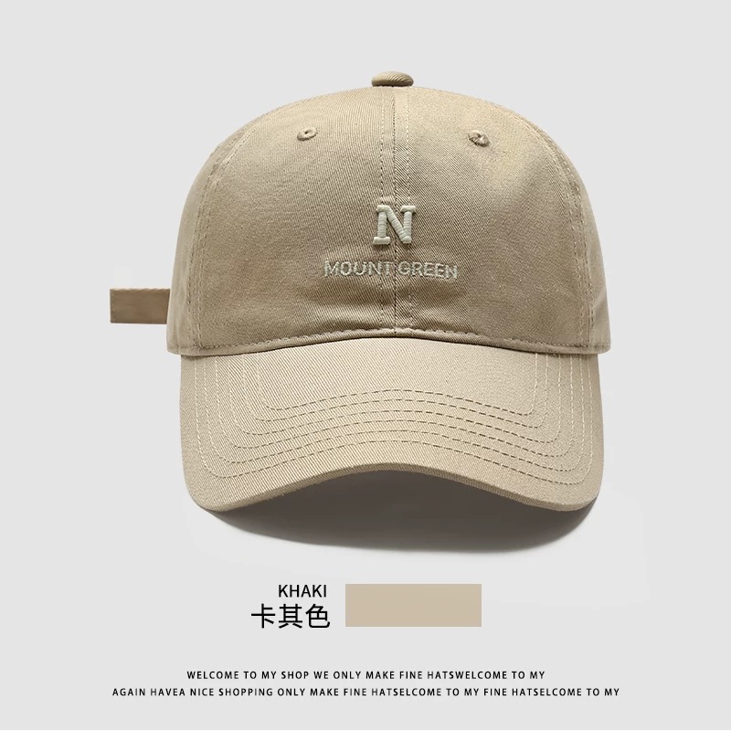 A689 N字母纯棉刺绣大头棒球帽