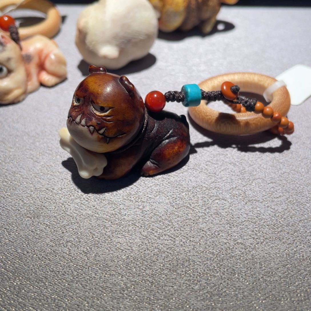 范***七木方颜竹木艺术把件