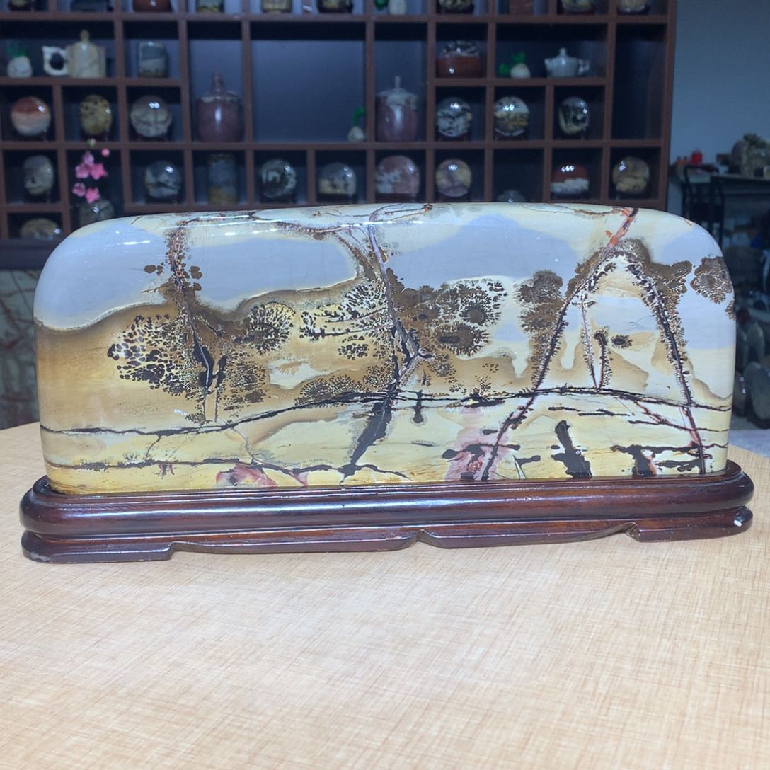 紫砂广西国画石，收藏观赏