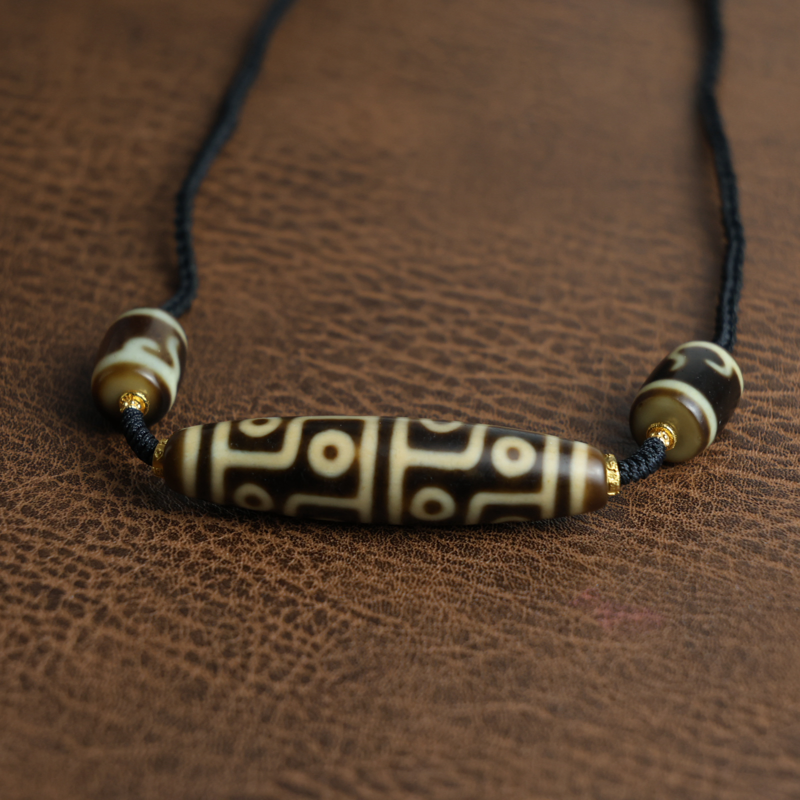 双界折线十二眼天珠锁骨链真品男女同款时尚百搭约54*13mm