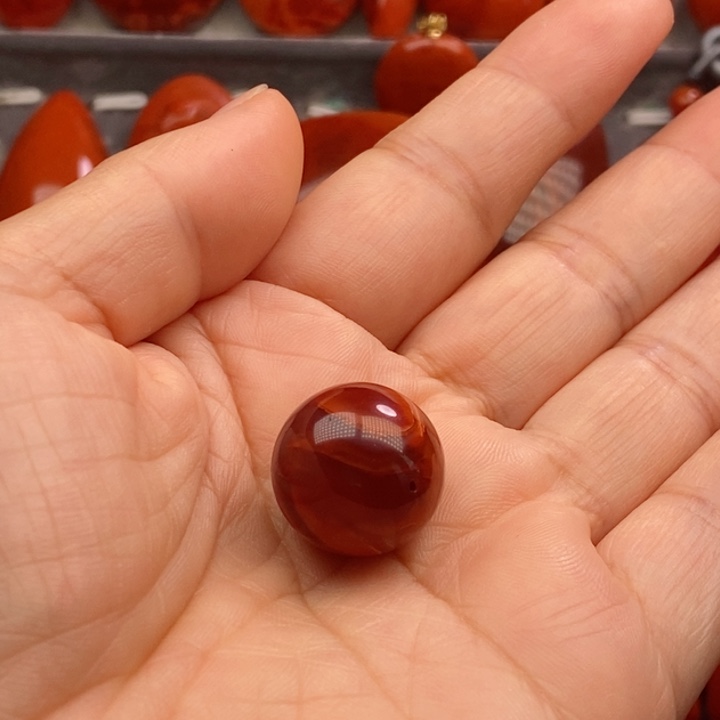 南红玛瑙单珠漏价不退不换未镶嵌小****瑰