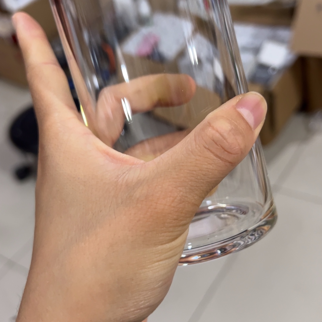 玻璃杯5305301201蓝色单层烫手玻璃杯➕杯套