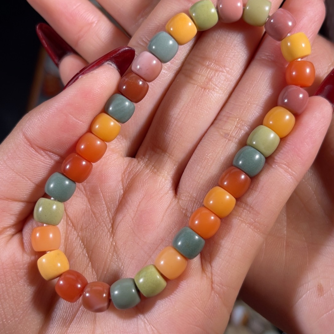 石英质玉缅黄 阿拉善 直切单圈7mm未镶嵌