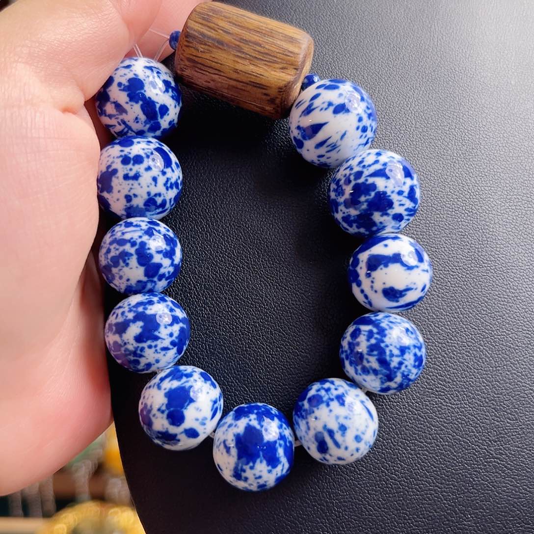 璀***秀925银木质锦钰设计手链