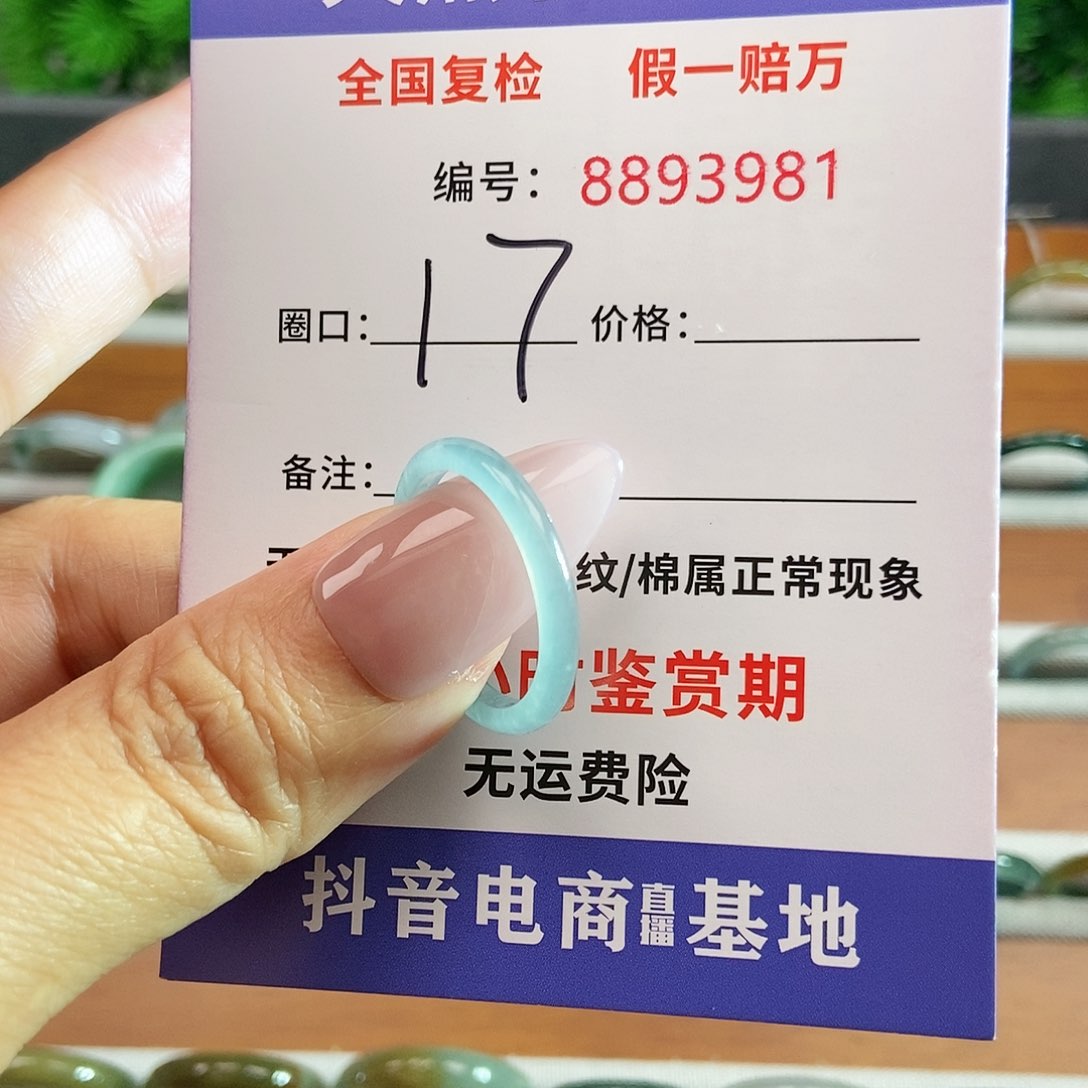 翡翠戒圈未镶嵌3981......