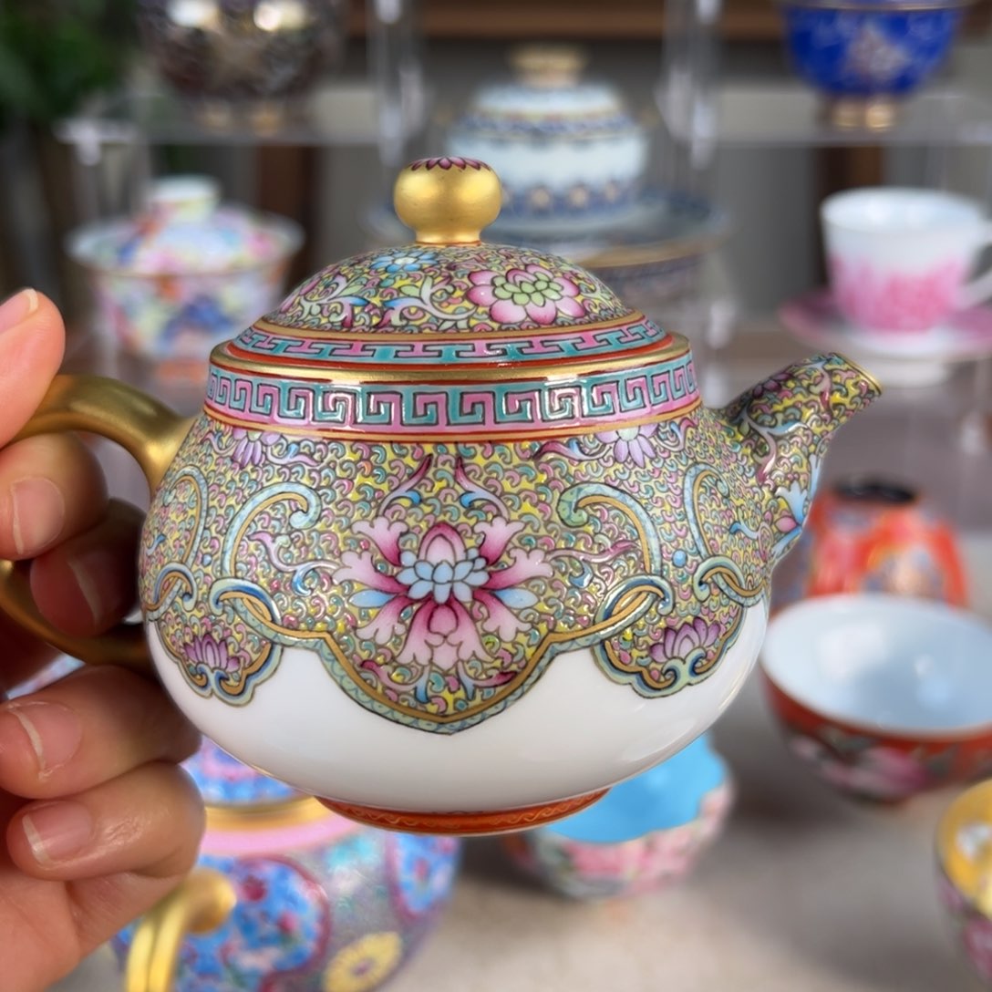 ?**蓝纯手工手绘 高端茶器