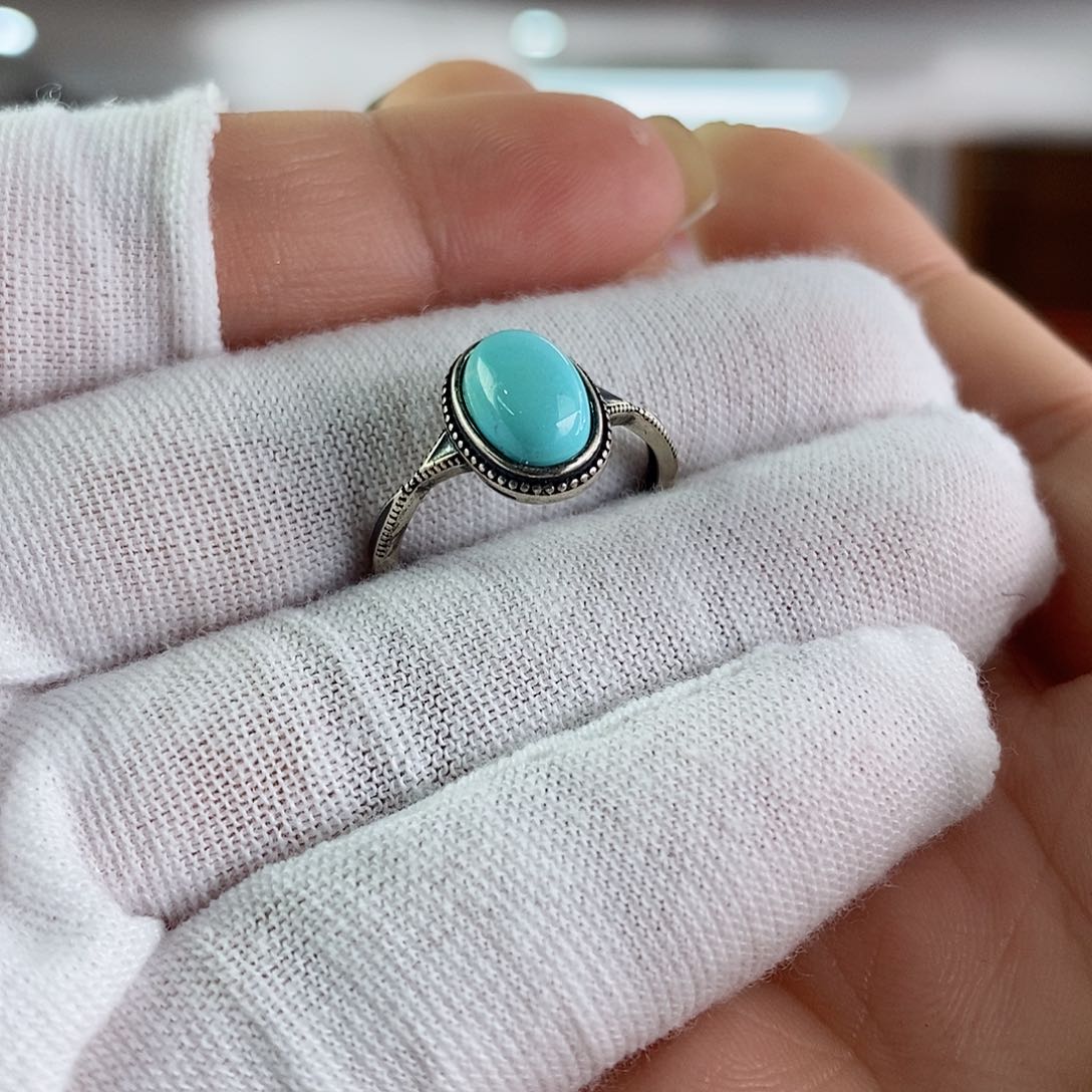 绿松石珠宝奇石银S925镶嵌