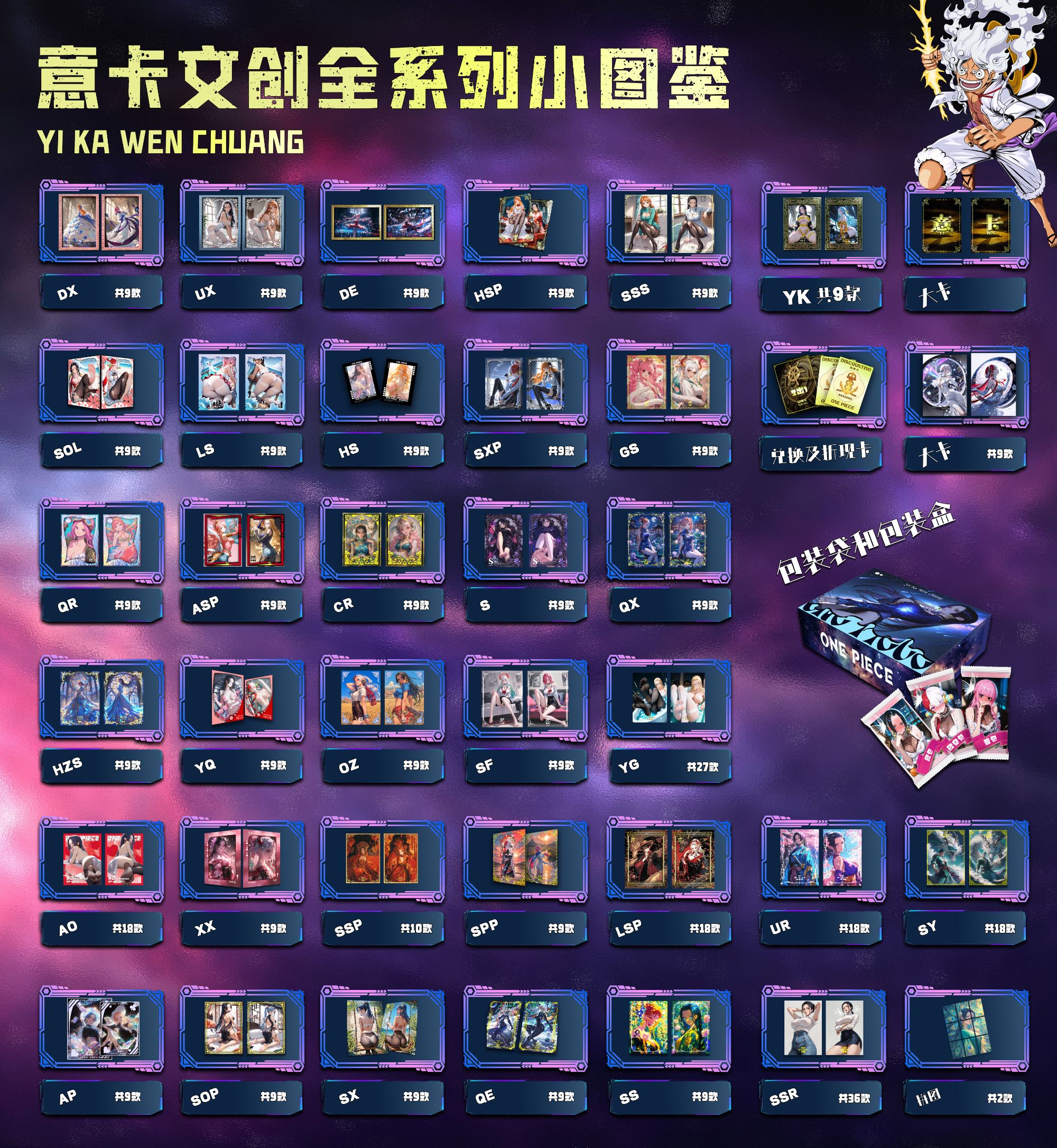 【转盘宠粉3包】意卡文创海贼王第二弹二创盲盒卡牌(默认代拆)