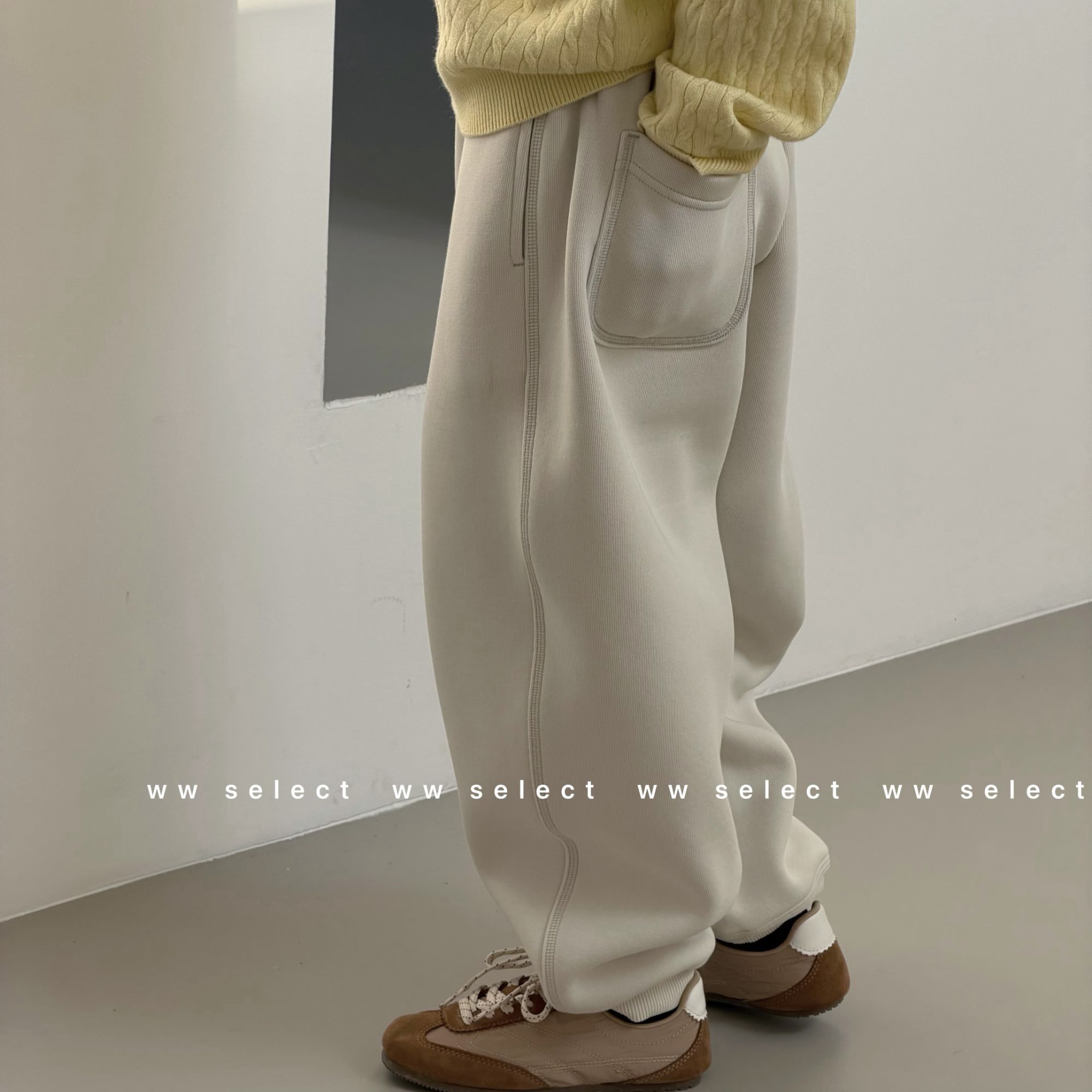 WW｜亲子｜葡萄紫4.0｜加绒卫裤 B006