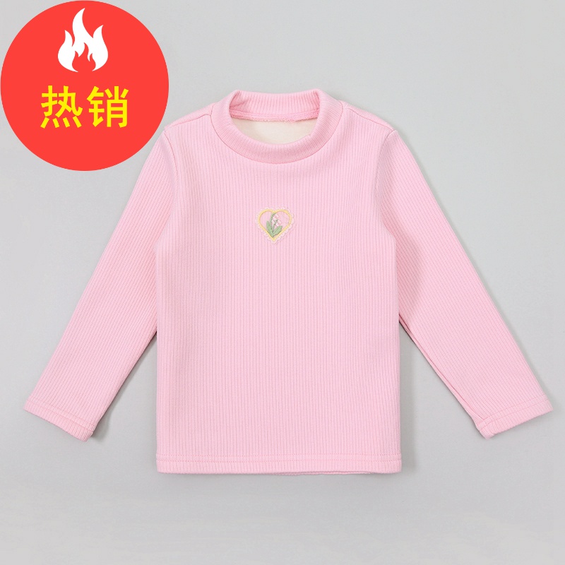 品牌儿童打底衫加绒男女童保暖衣小孩上衣冬款宝宝T恤XGT37218