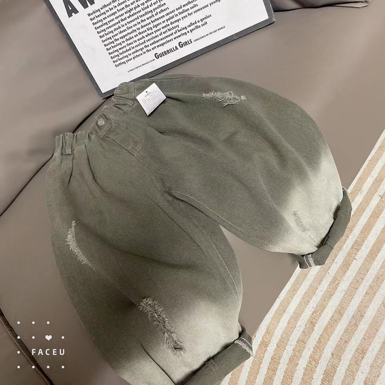 310187《现》优选韩版儿童休闲舒适日常洋气潮流牛仔裤