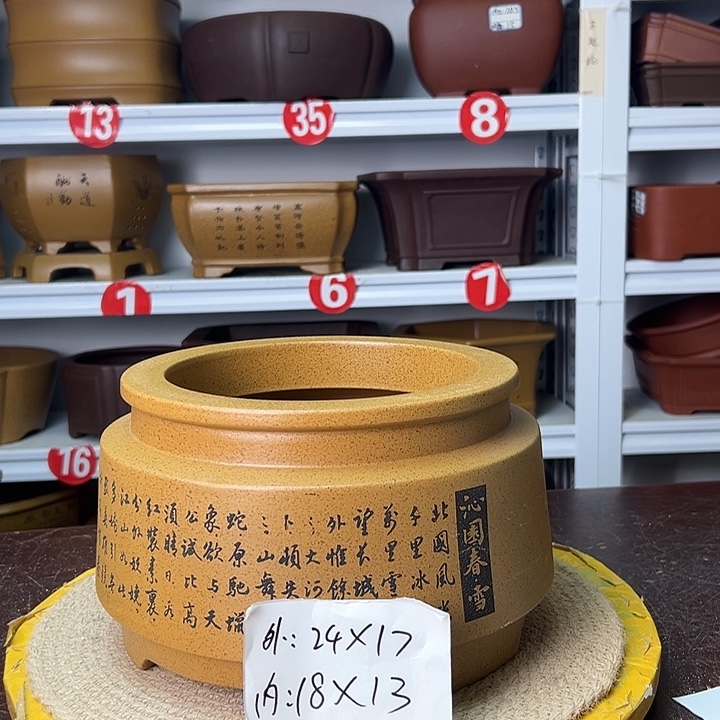 紫砂花盆你在一起