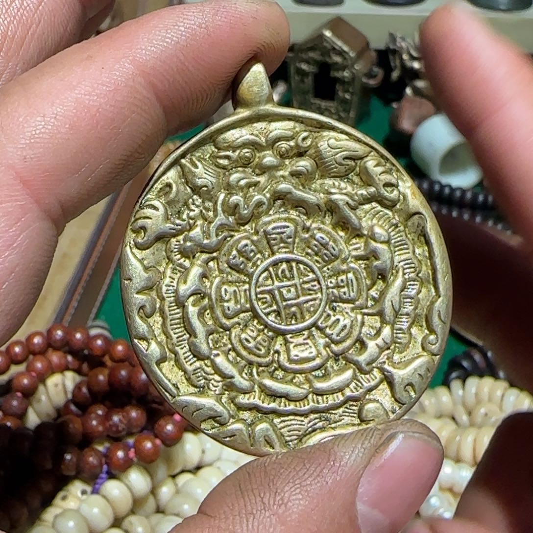 .**.藏传老铜九宫牌子