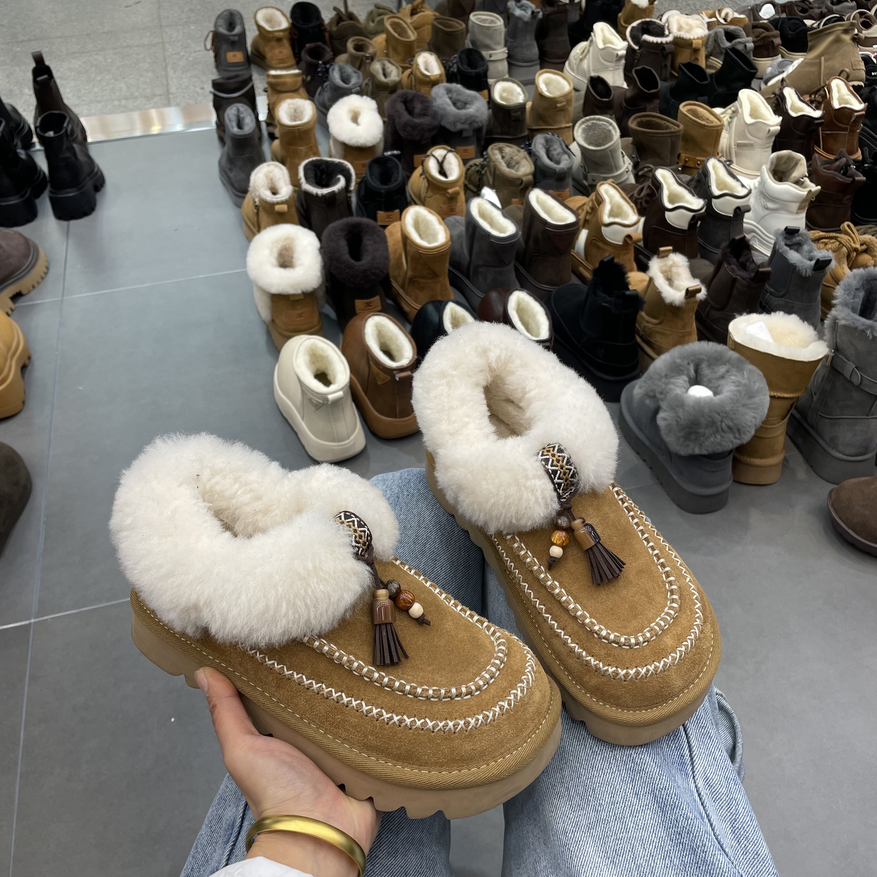 KK颜小新【雪地靴】设计感小众时尚气质舒适休闲日常冬季上衣