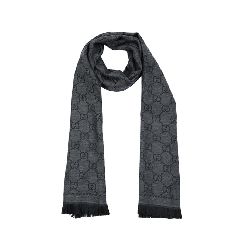 【香港发货】GUCCI 女款提花图案针织绒线围巾 133483-3G200-1160