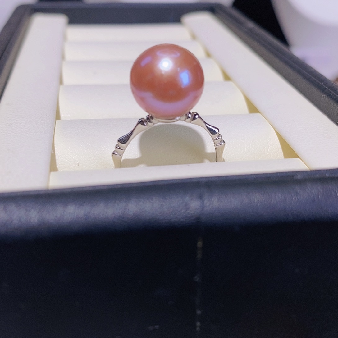 淡水珍珠戒指银S925镶嵌