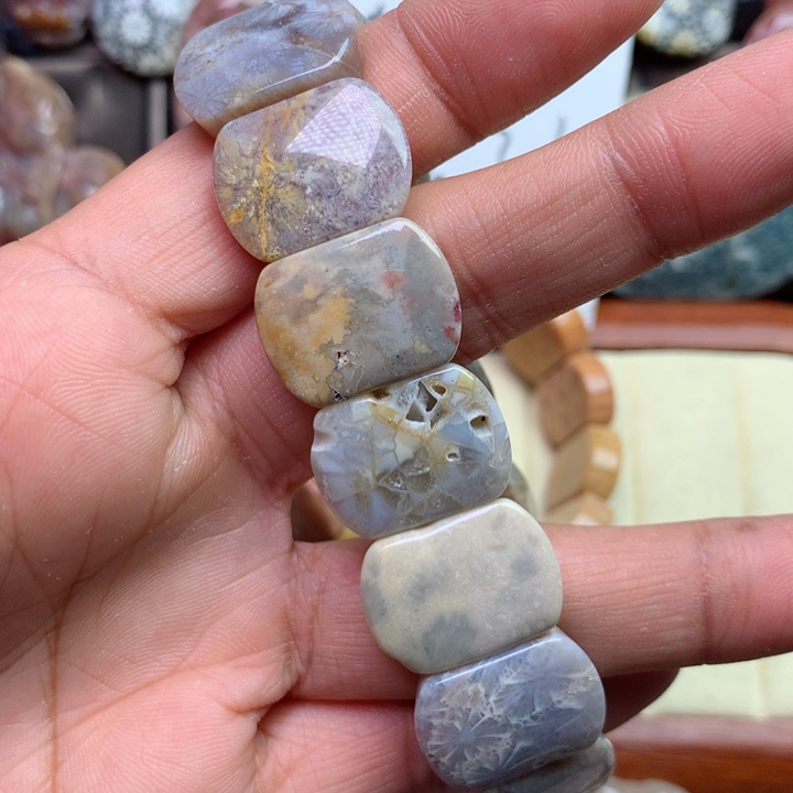 硅化珊瑚（珊瑚玉）颈饰未镶嵌