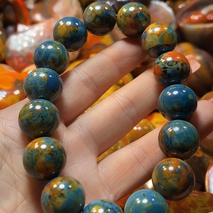 孑***雨玛瑙/玉髓未镶嵌手链