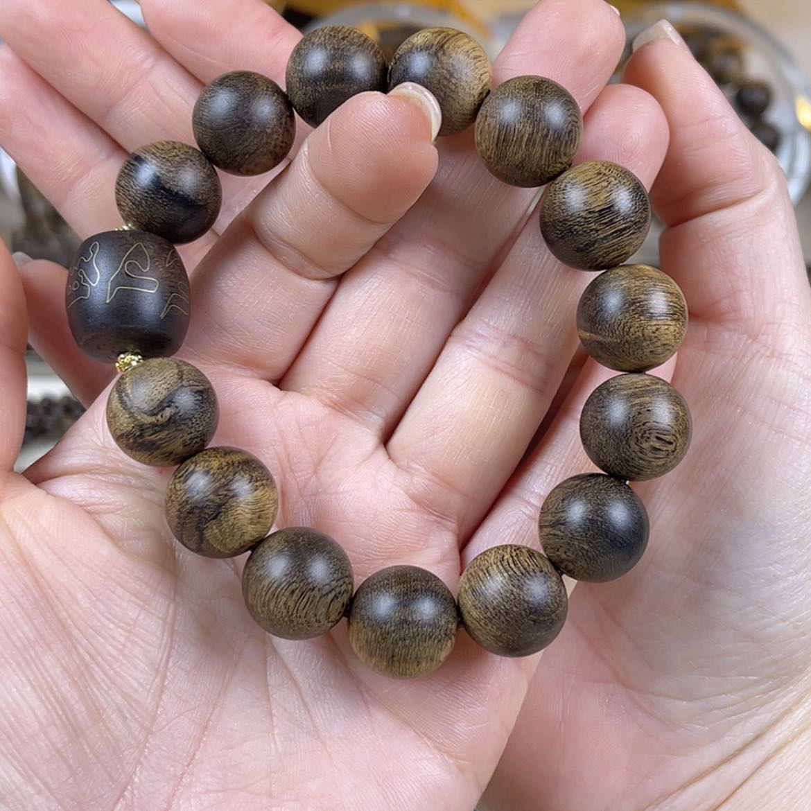 【闪购商品】沉香手串用****2越南芽庄白棋楠留疤