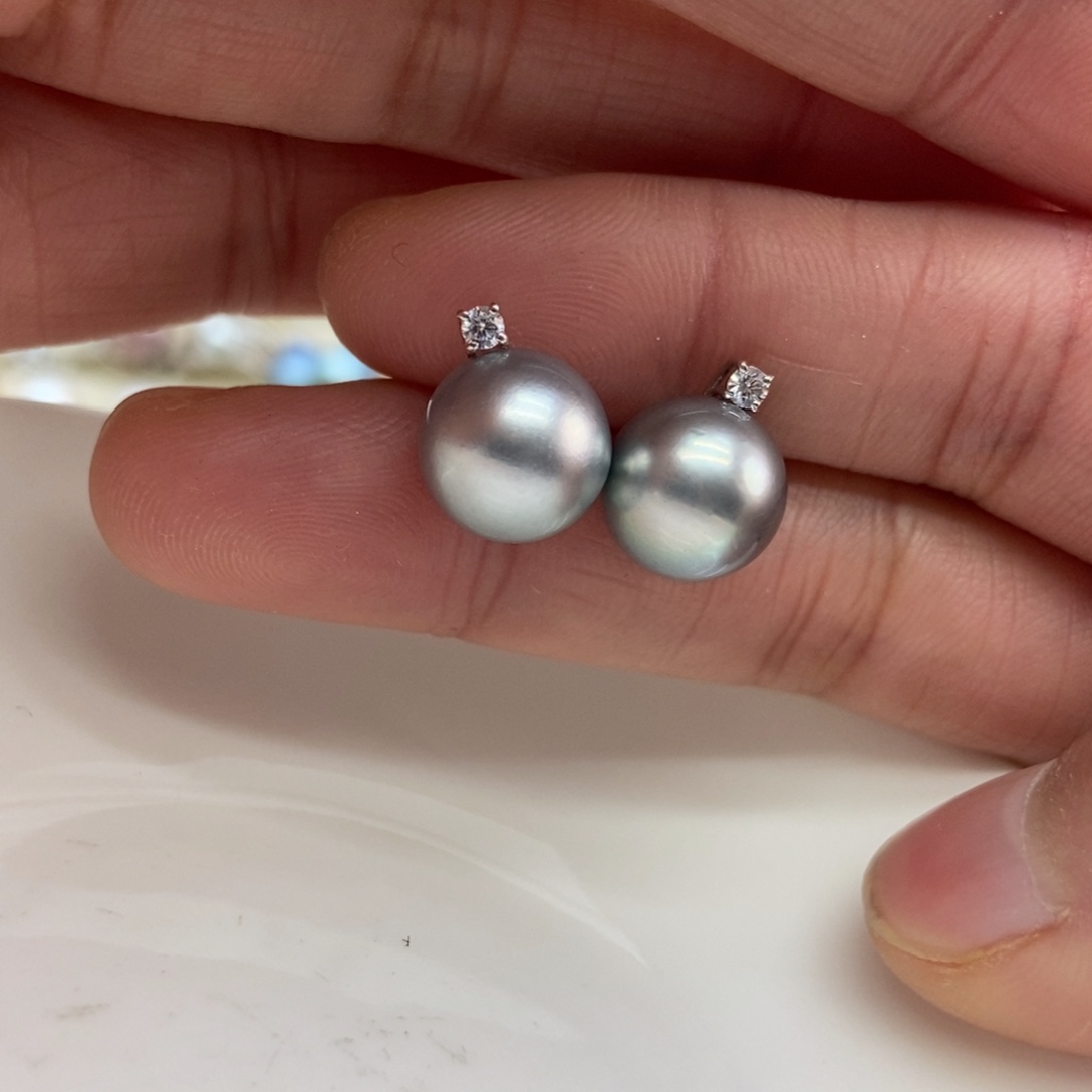 海水珍珠耳饰18K金镶嵌