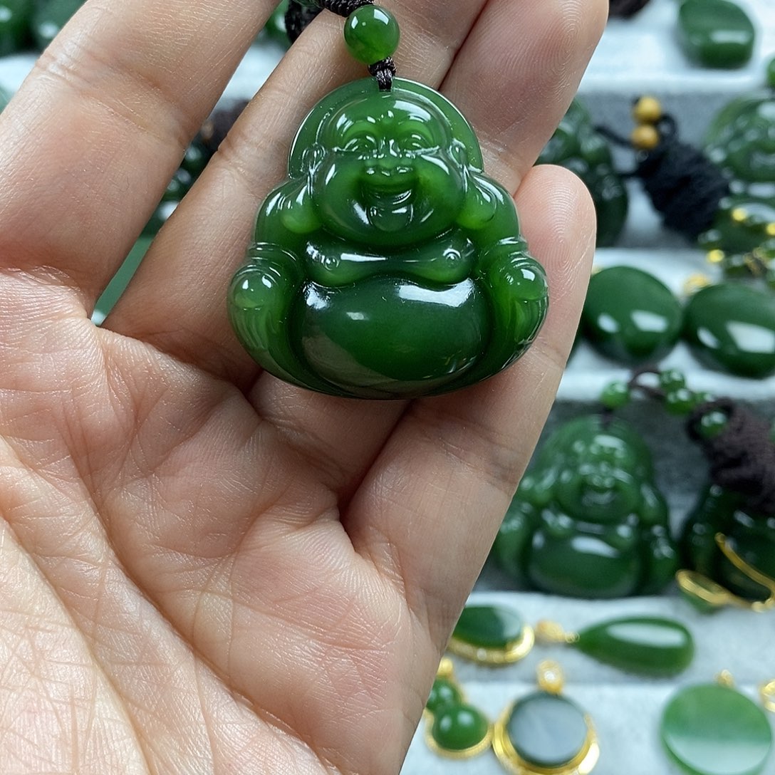 和田玉（碧玉）未镶嵌颈饰35mm